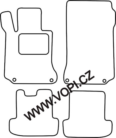 Textil-Autoteppiche Mercedes E cabrio 2010 - Autofit (2977)